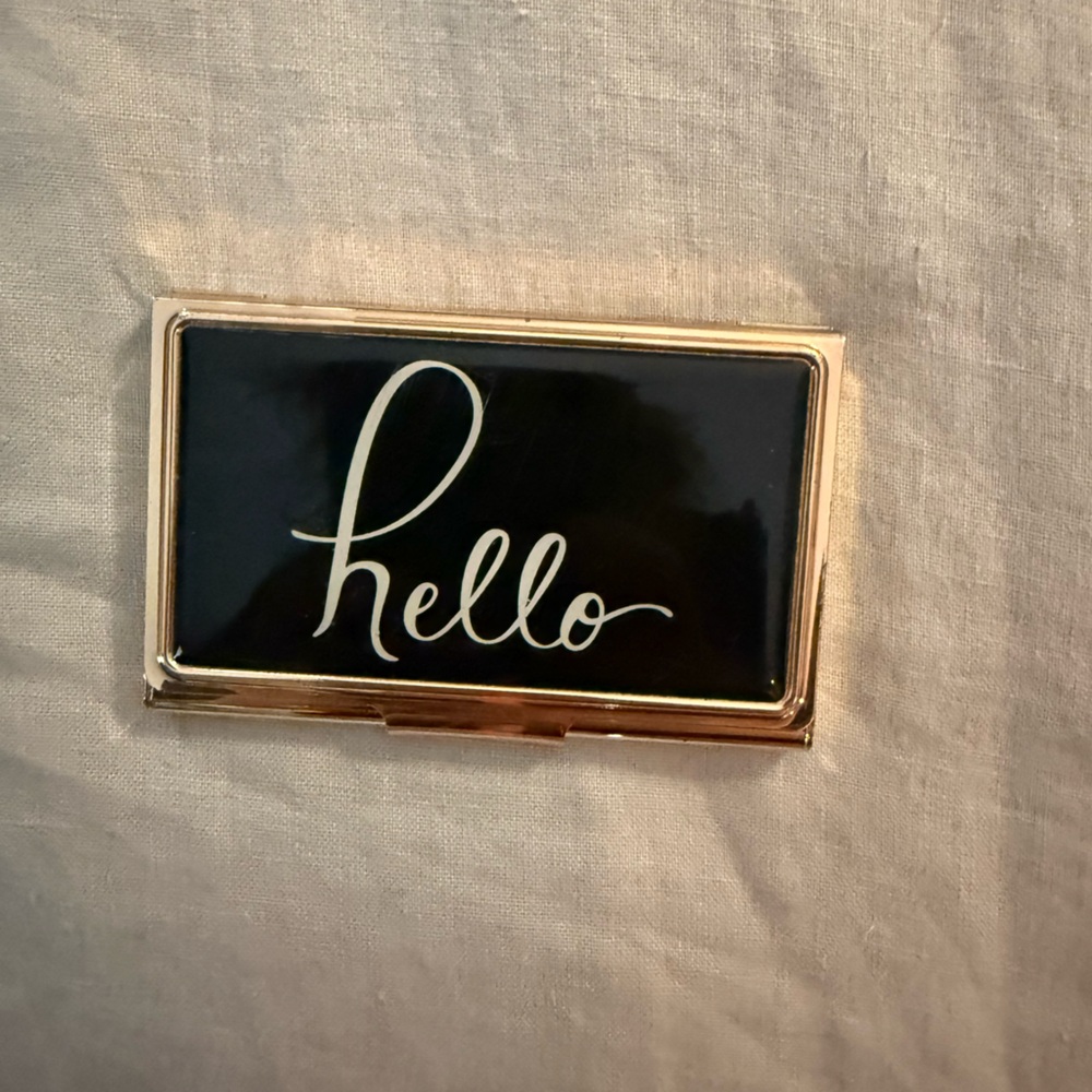 Kate Spade Chic Black and Gold Card Holder